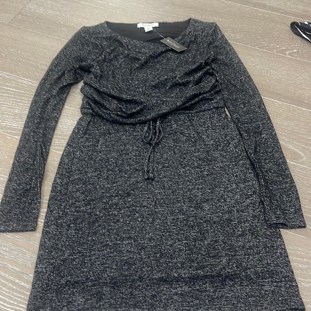 White House black market dark grey/black dress